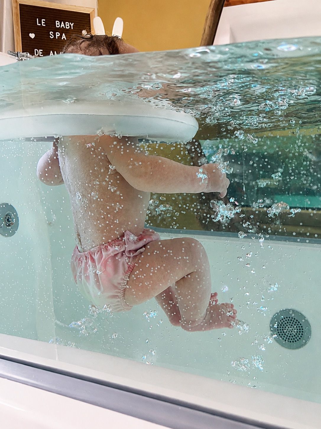 Baby hydrotherapy and massage at Le Cocon Alpin, Crans-Montana